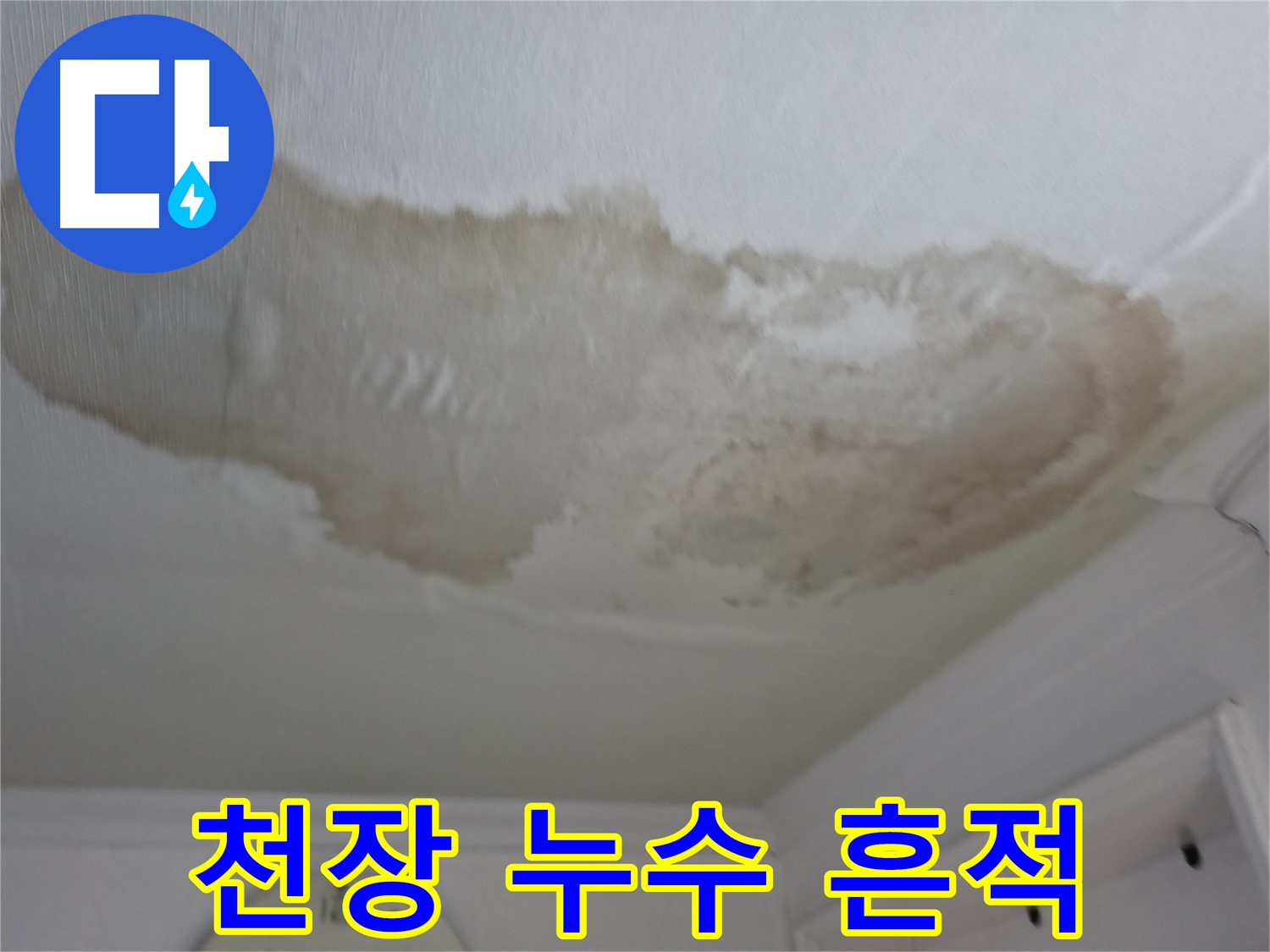대림동 현대1차 아파트 천장 누수 흔적 - 젖은 천장