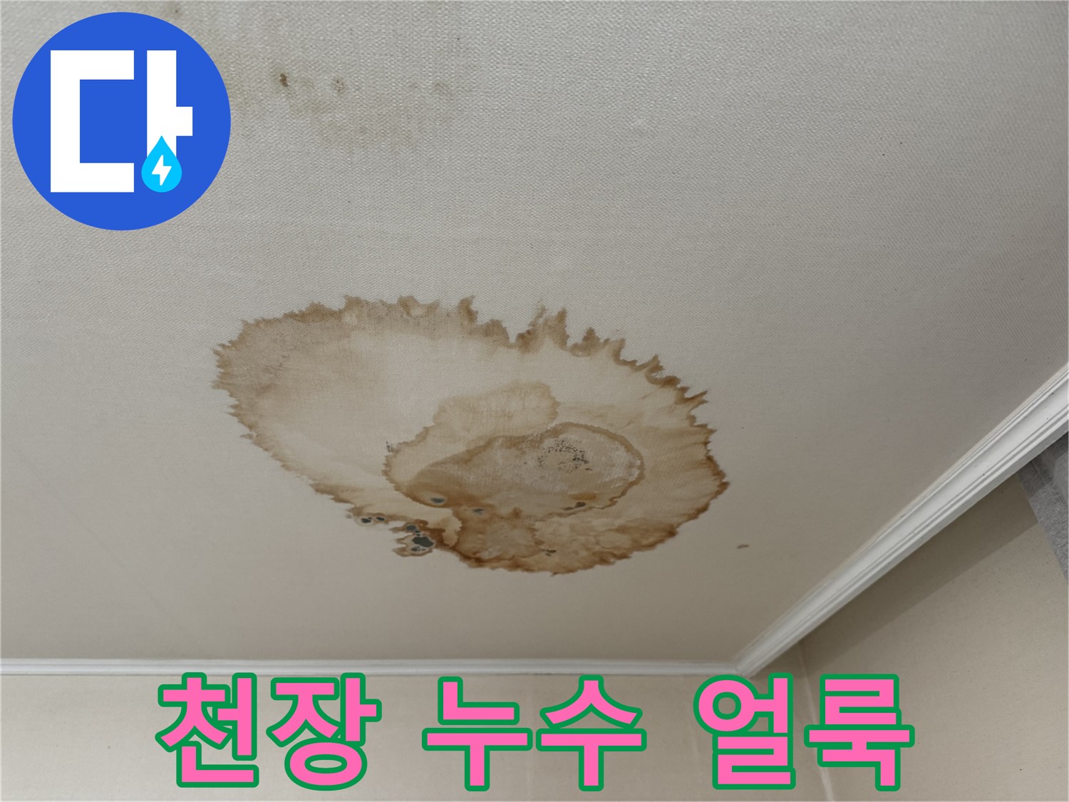 서대문구 세검정로 누수 - 둥근 모양의 천장 누수 얼룩