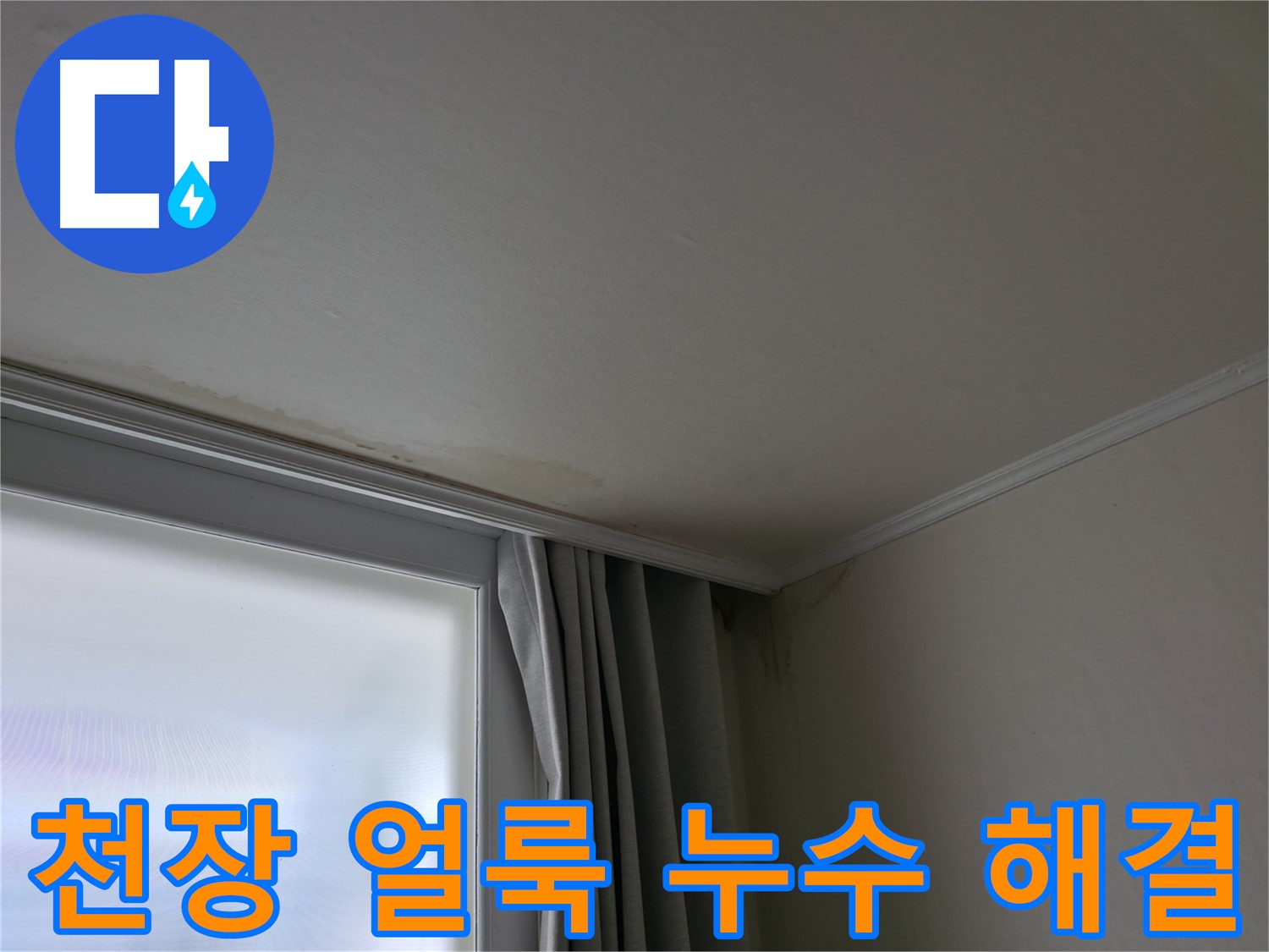 천장 얼룩 - 윗집 누수 해결 전문 업체