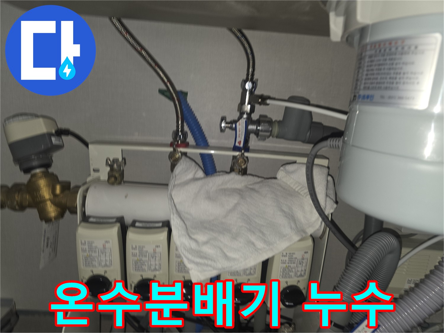 판교동 누수 - 온수분배기 누수 진단 및 신속한 해결