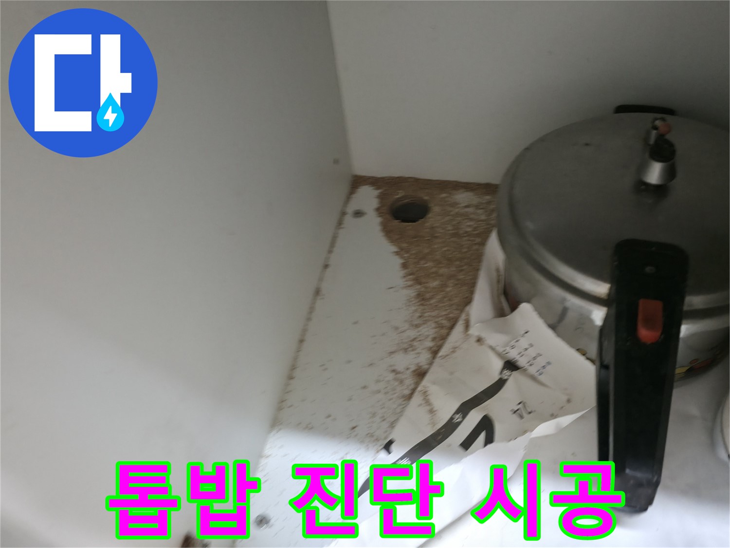 서초2동 싱크대 누수 - 톱밥 발생 원인 진단부터 완벽 시공까지
