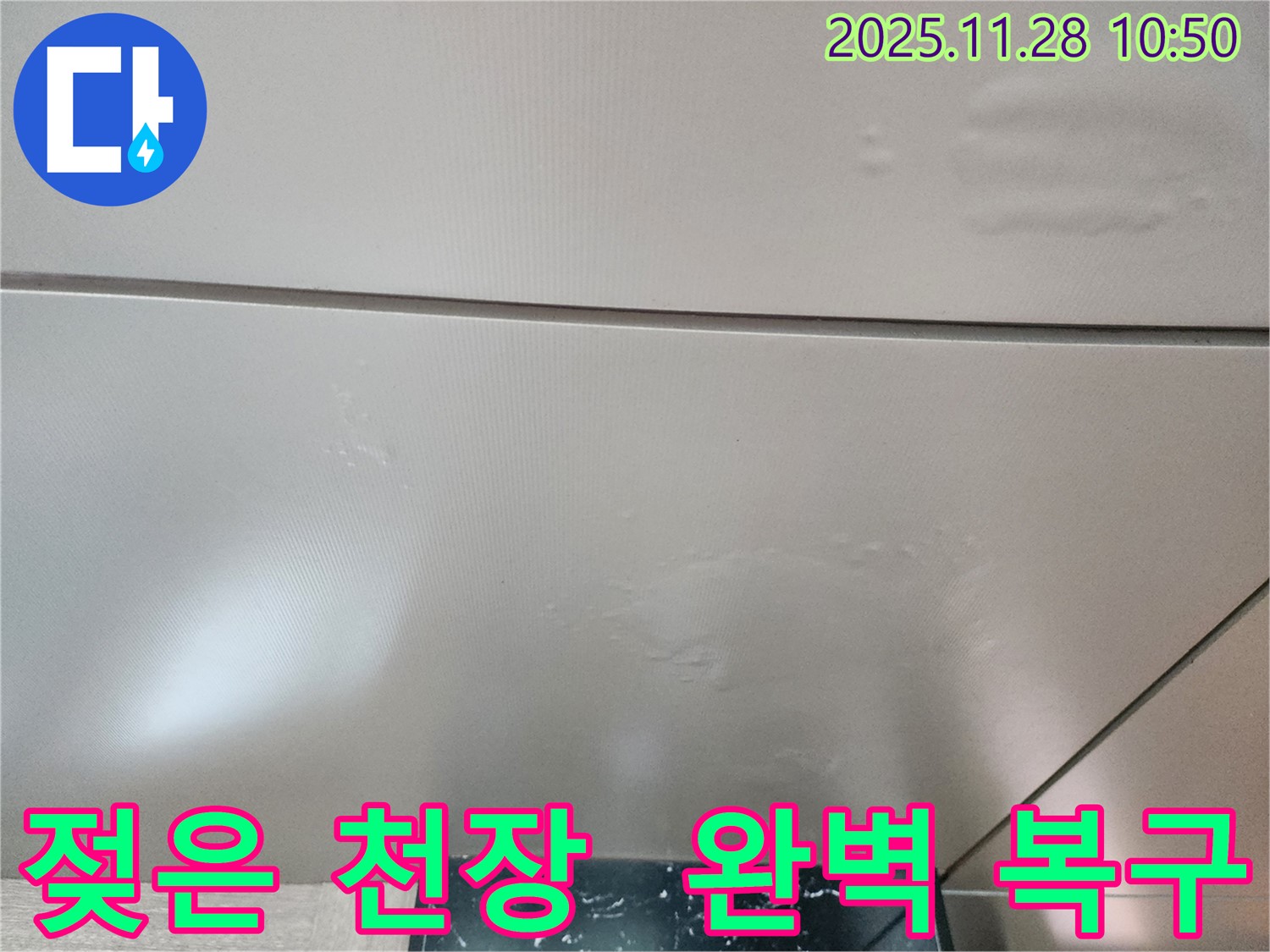 포천 신북면 금동리 - 천장 누수, 신속하게 젖은 천장 문제를 해결하고 완벽하게 복구합니다.