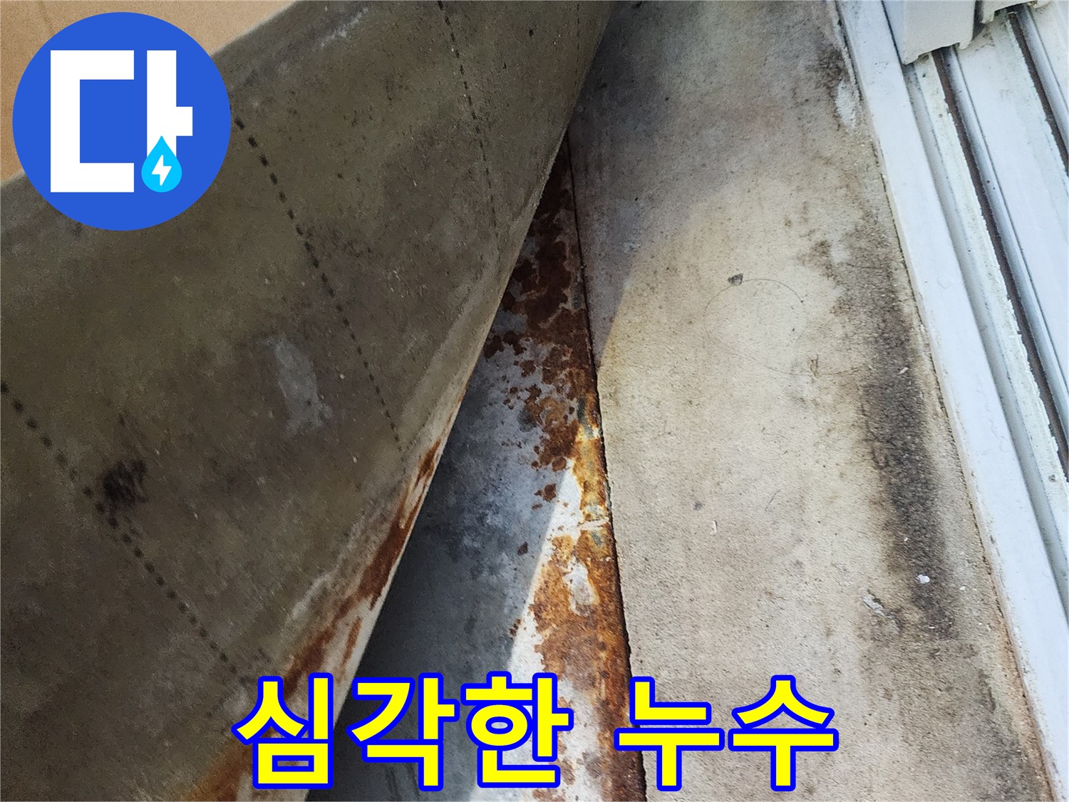 수원 장안구 파장동 삼성아파트 누수 흔적 - 심각한 누수로 인한 피해 상황을 보여줍니다.