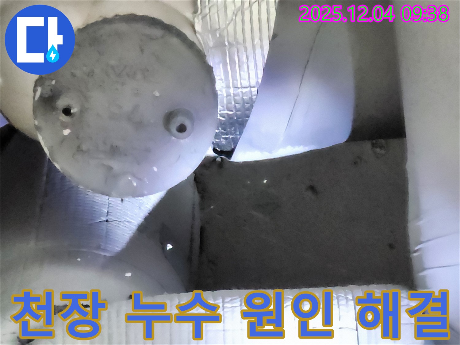 포천시 일동면 유동리 누수 - 천장 누수, 윗집 배관 문제 정확히 진단 후 해결!