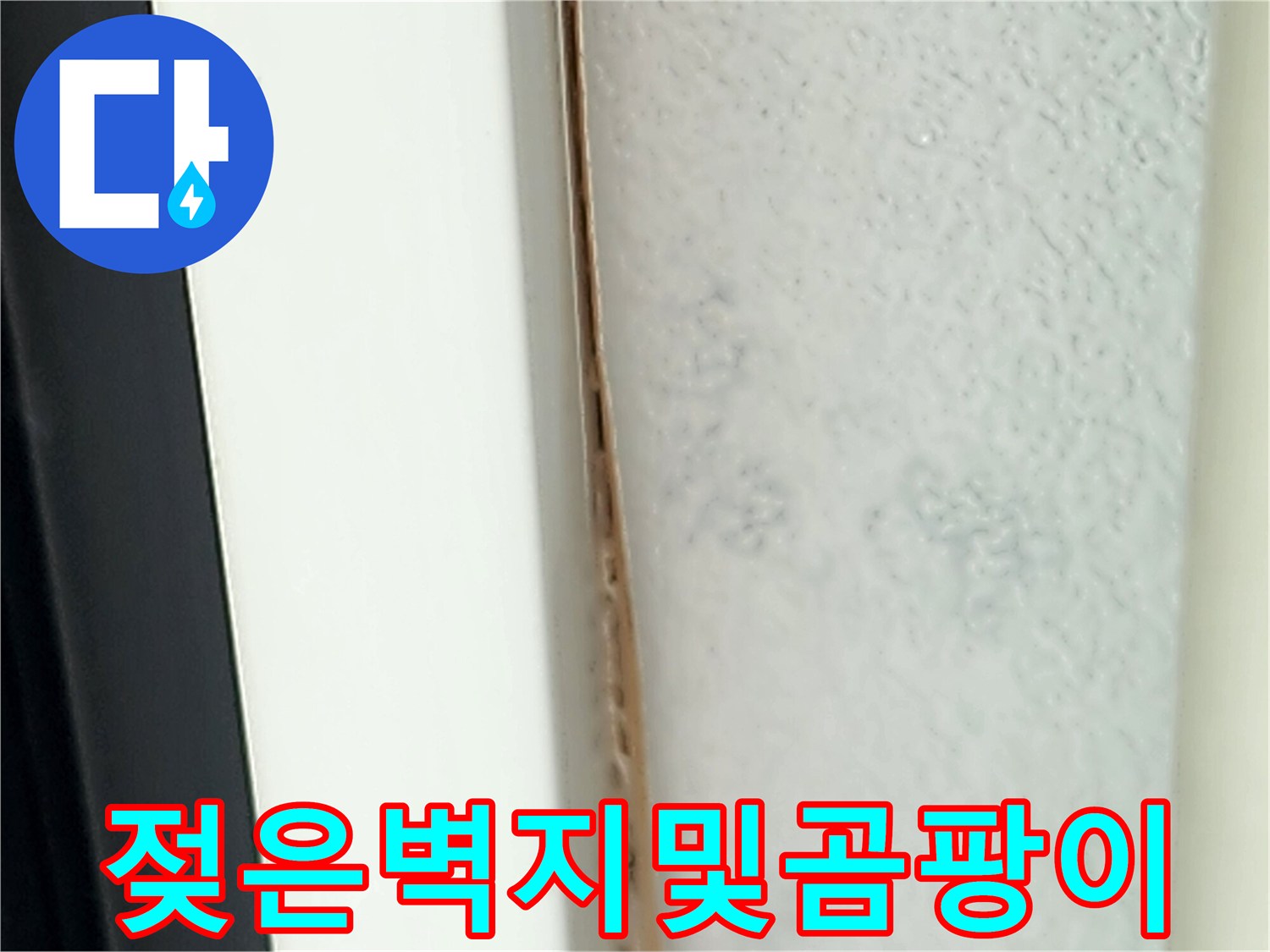 포천영중면-거실-천장-벽지의-누수-흔적-상세