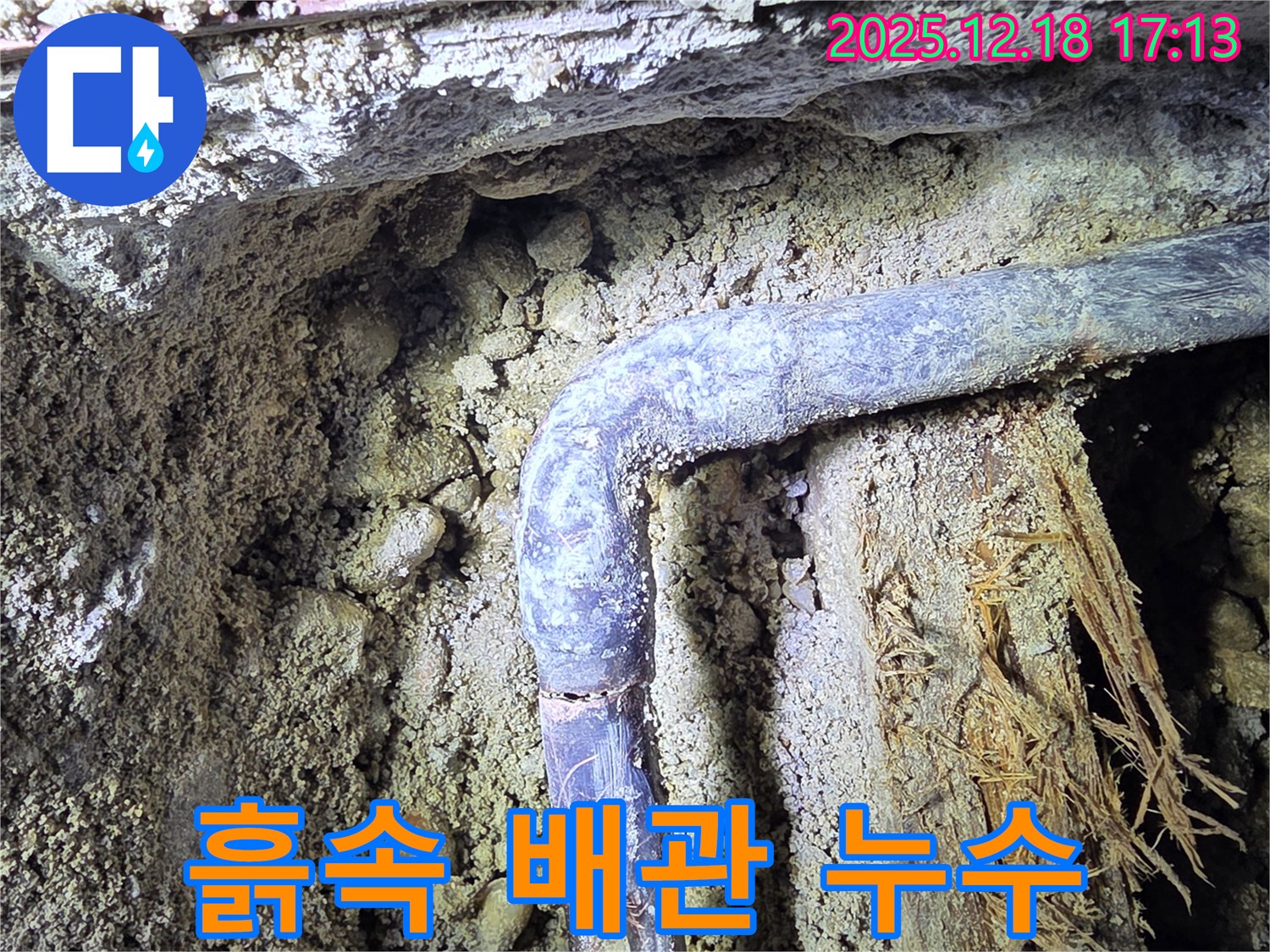 시흥 신천동 - 흙에 묻힌 배관에서 누수가 발생했습니다 - 신속한 탐지가 중요합니다.