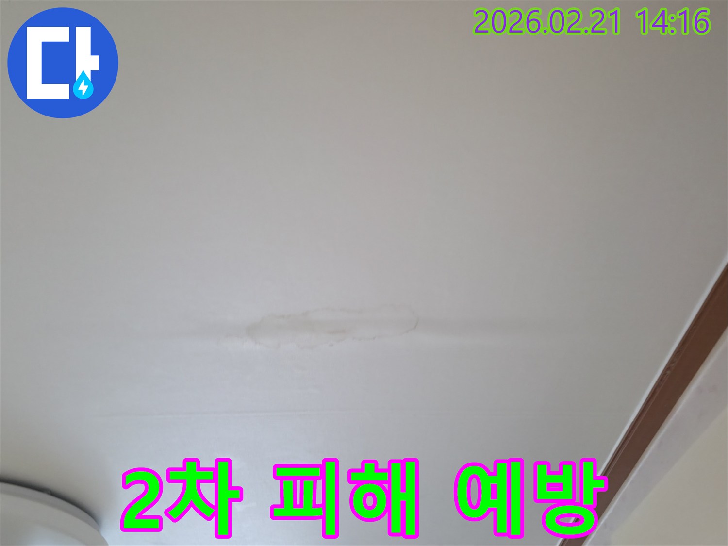 이-사진은-천장에-발생한-물-얼룩을-선명하게-보여주며-누수-피해의-초기-징후를-나타냅니다.