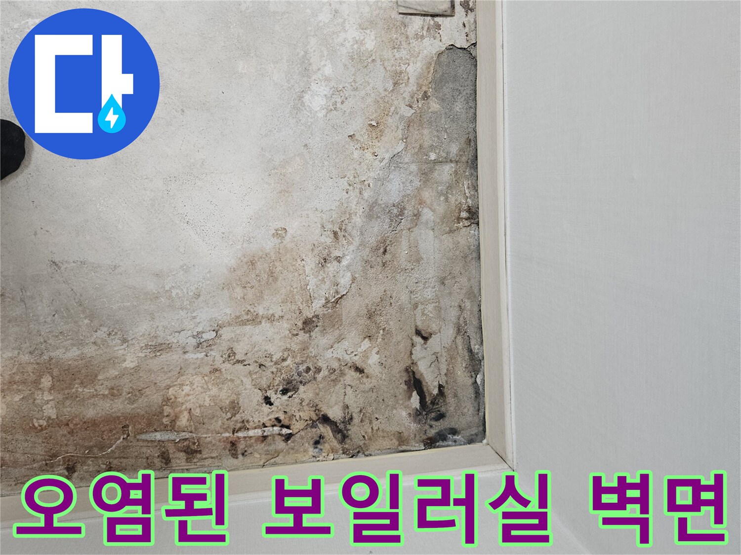 곰팡이와-얼룩이-심한-보일러실-벽면