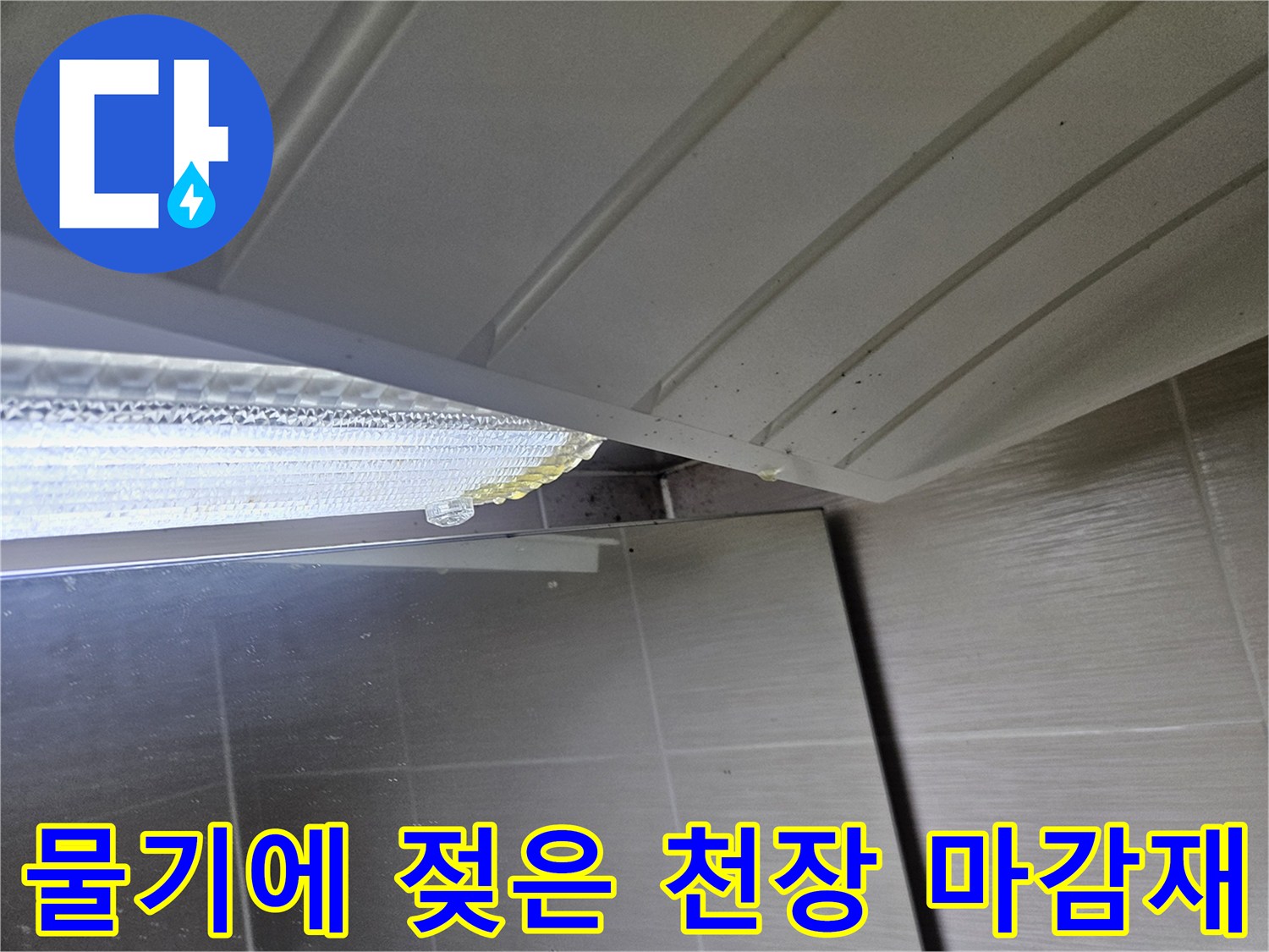 천장-판넬-가장자리-습기-머금은-모습