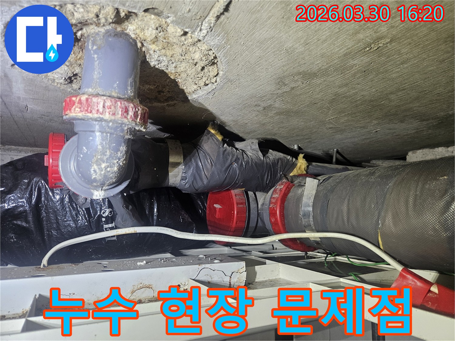 배관-누수-보수-작업을-시작하기-전에-현장의-전반적인-문제점을-정확하게-파악하는-모습