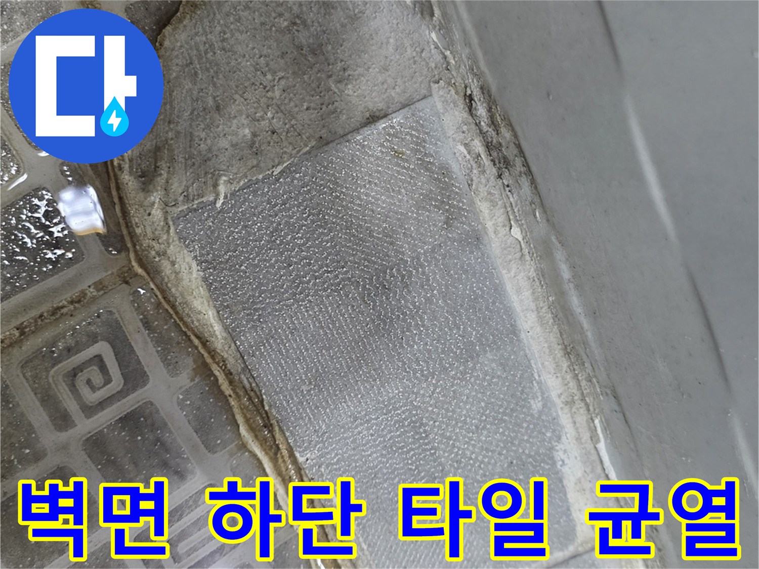 타일-하단부-마감재-탈락-및-내부-습기-침투-현상