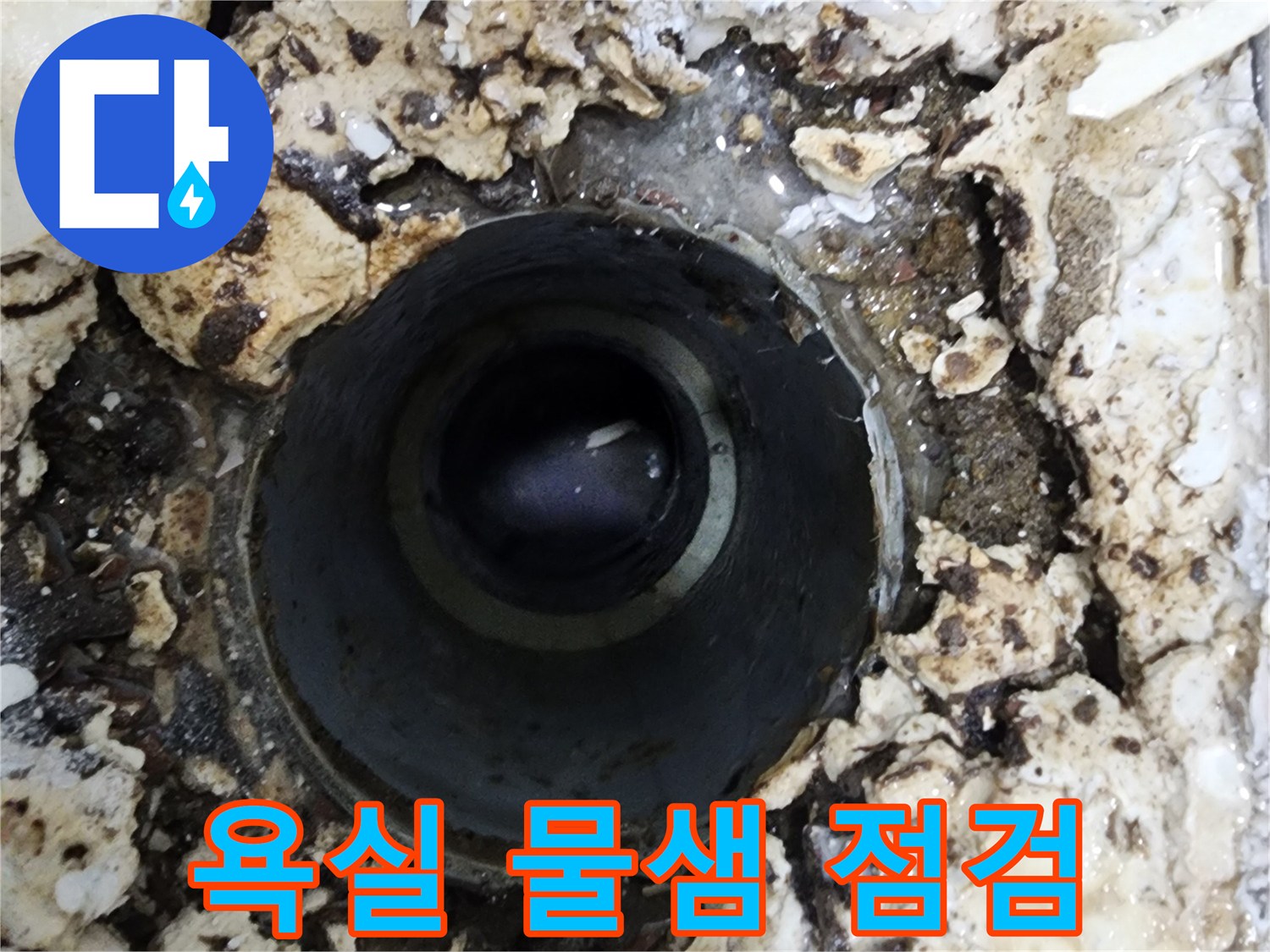 서울 서대문구 욕실 바닥에서-발견된 물샘 누수 현장을-꼼꼼하게 점검하는 모습