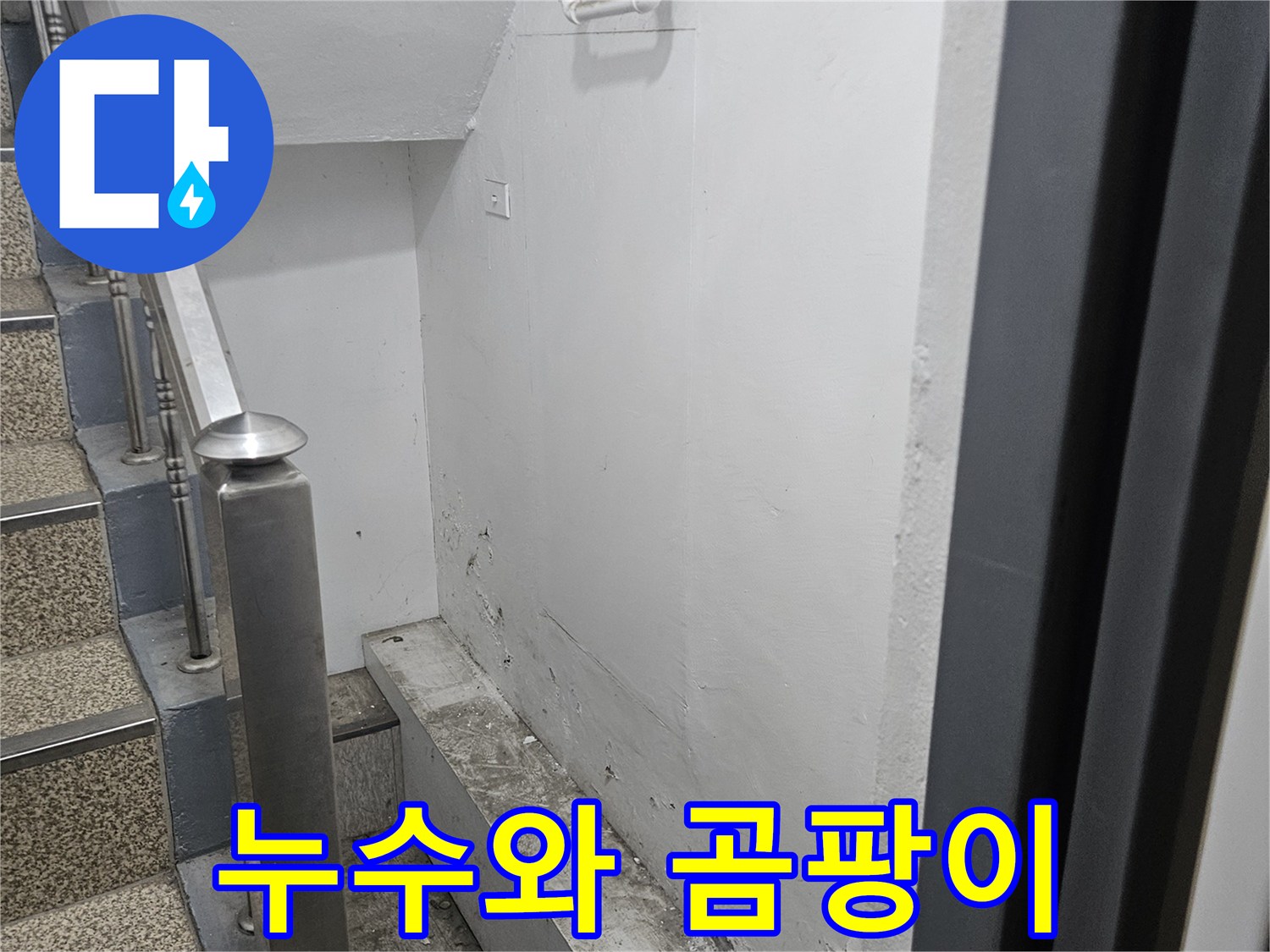 누수로 인해 천장에-곰팡이가 생기기 시작하는-초기 단계의 모습입니다