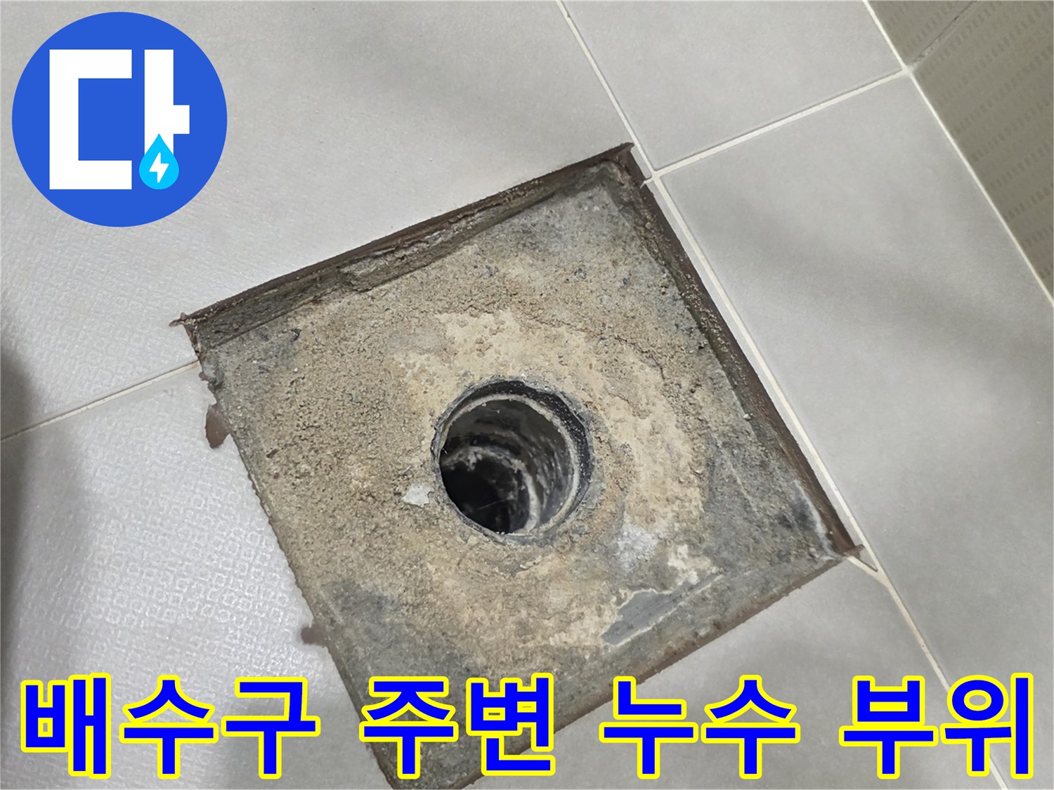 욕실-배수구-주변의-오염된-배관-연결-상태