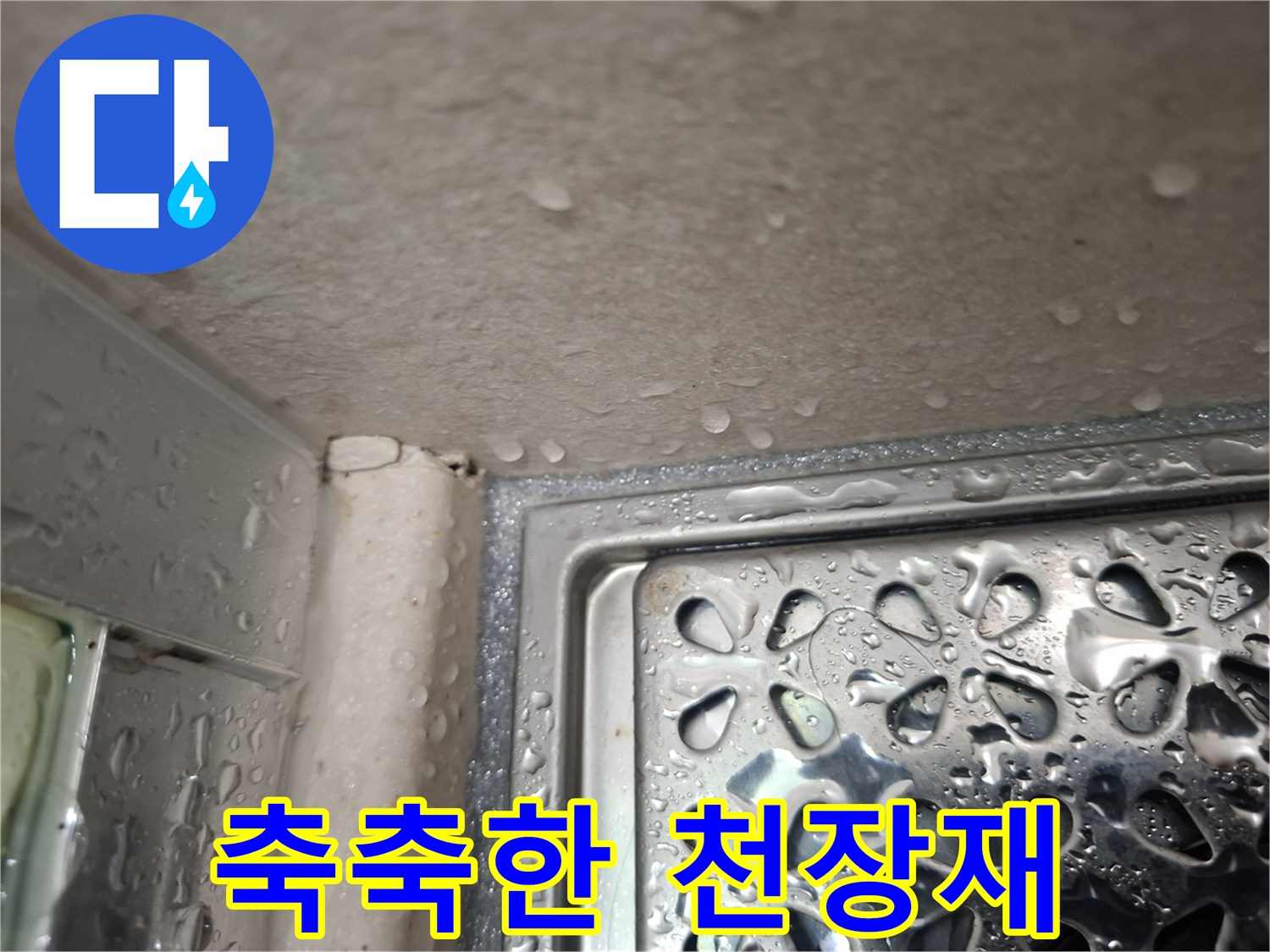 물기에-젖어있는-천장-패널-부위
