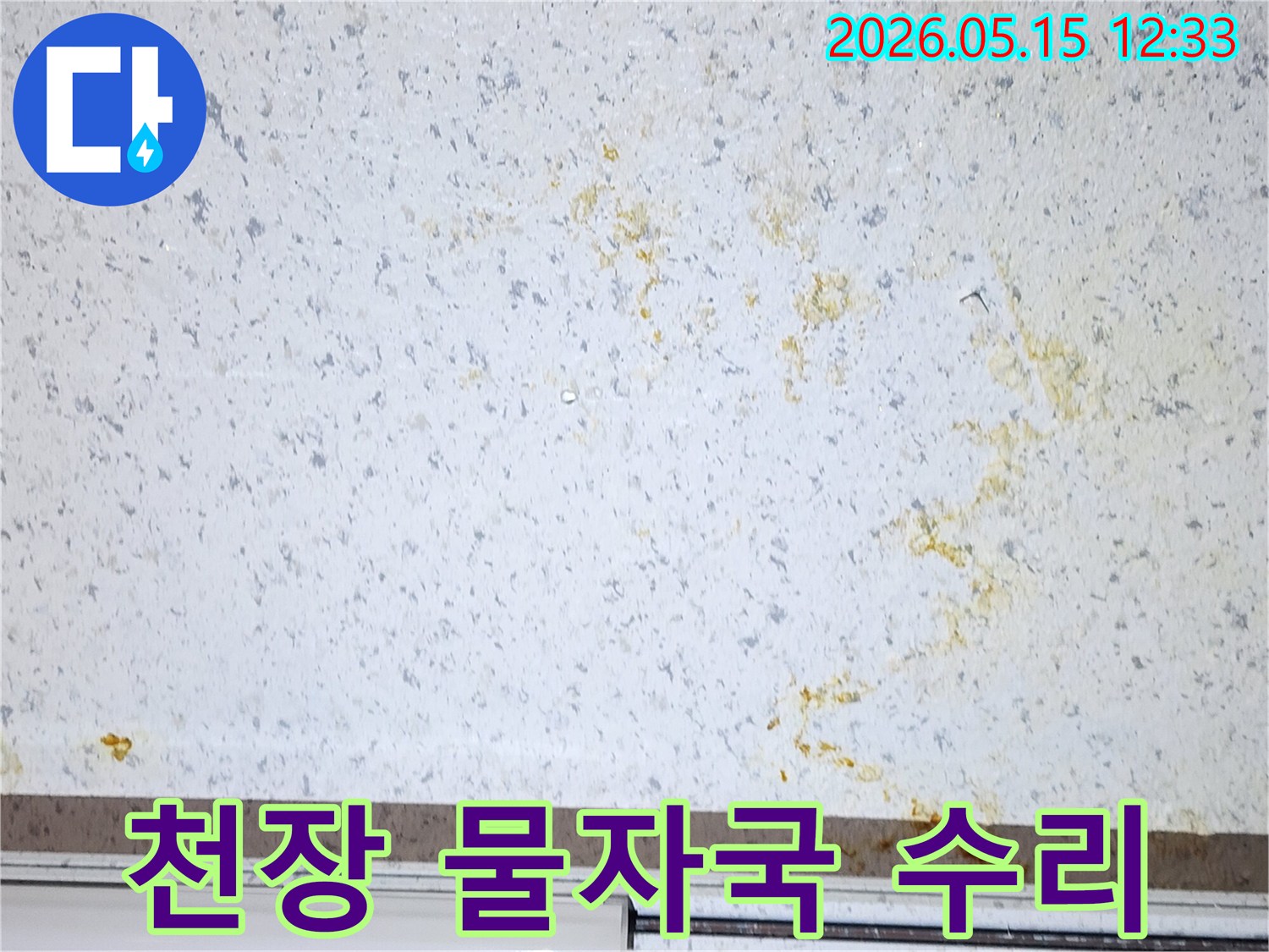 천장에-발생한-물자국-누수-수리-전-상태-정확한-진단-후-맞춤형-수리-계획