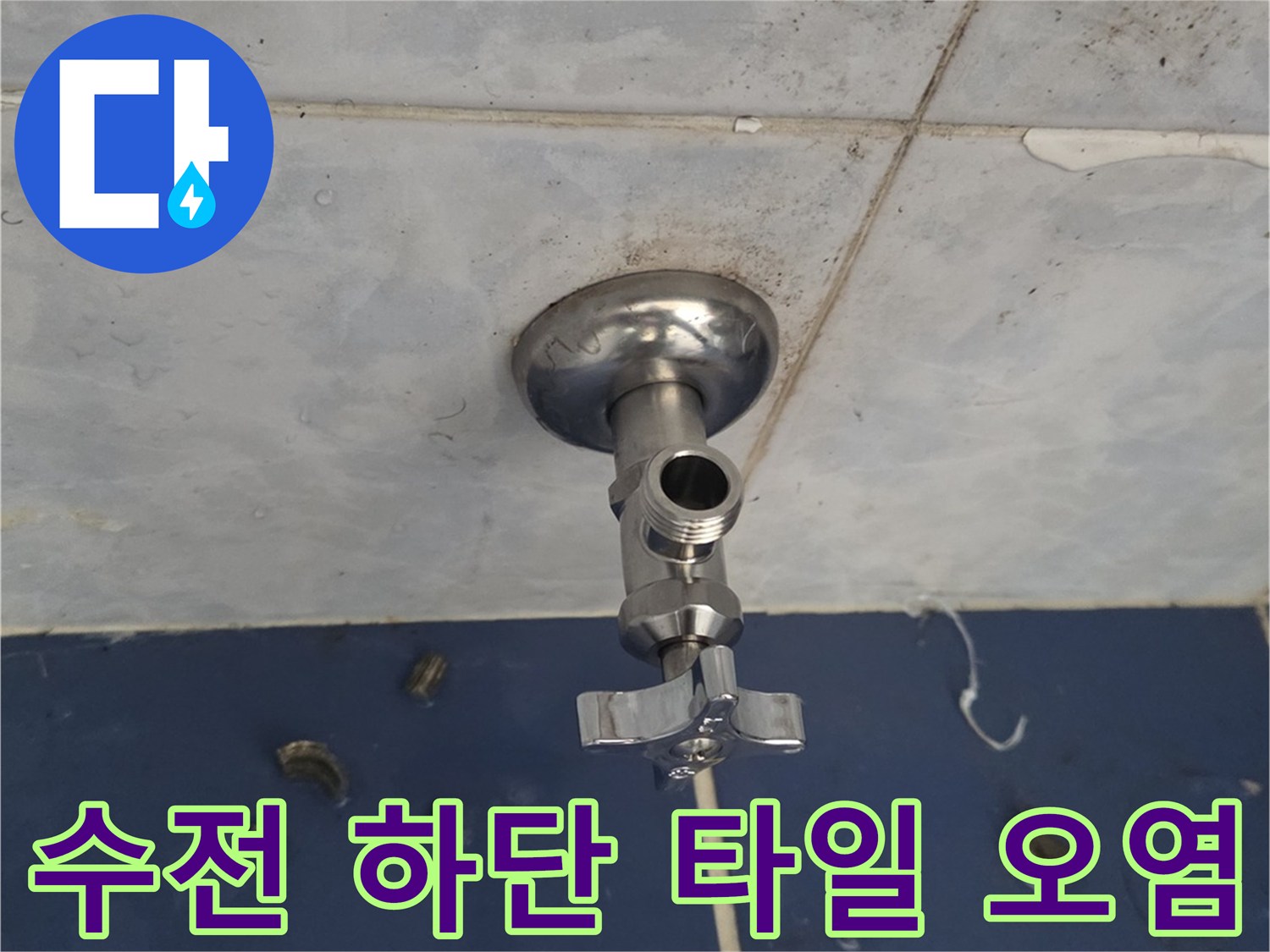 중앙로 현장 점검-벽면 수전 주변 타일 메지 상태