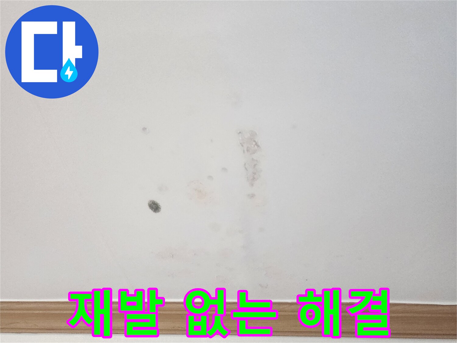 아랫집 천장에 발생한 누수 흔적을-누수 전문가가-재발 없는 완벽한 해결을 위해-면밀히 살펴보는 모습