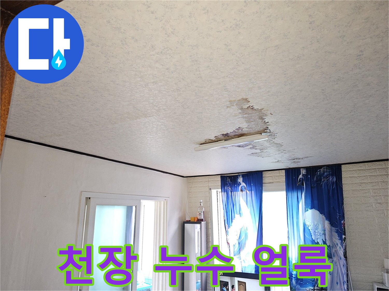 금천구 아파트-천장 부분적인 물자국과 변색된 흔적