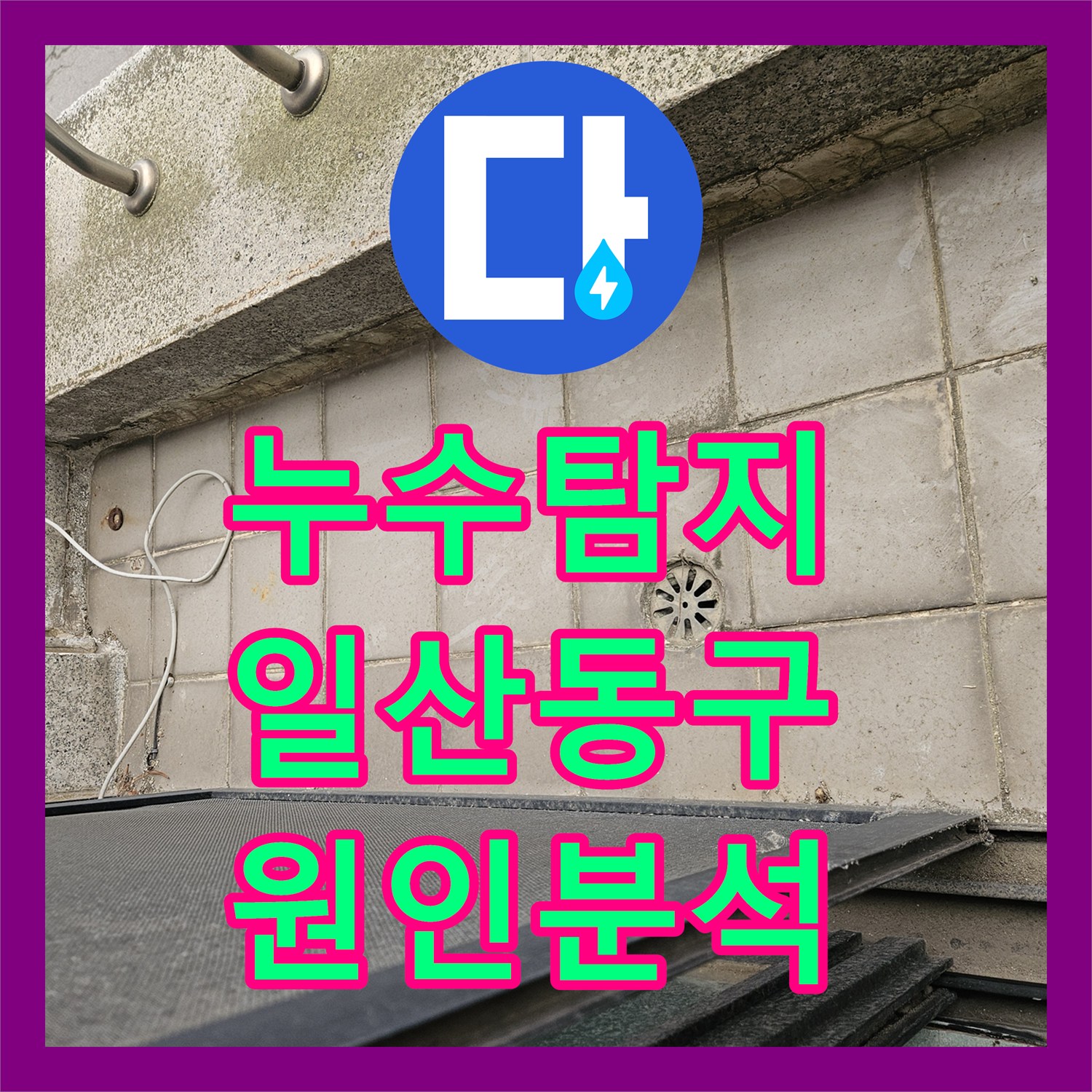 누수탐지 외부 테라스 방수와 하부 배관실 물샘 원인을 찾은 경기 고양시 일산동구 사례