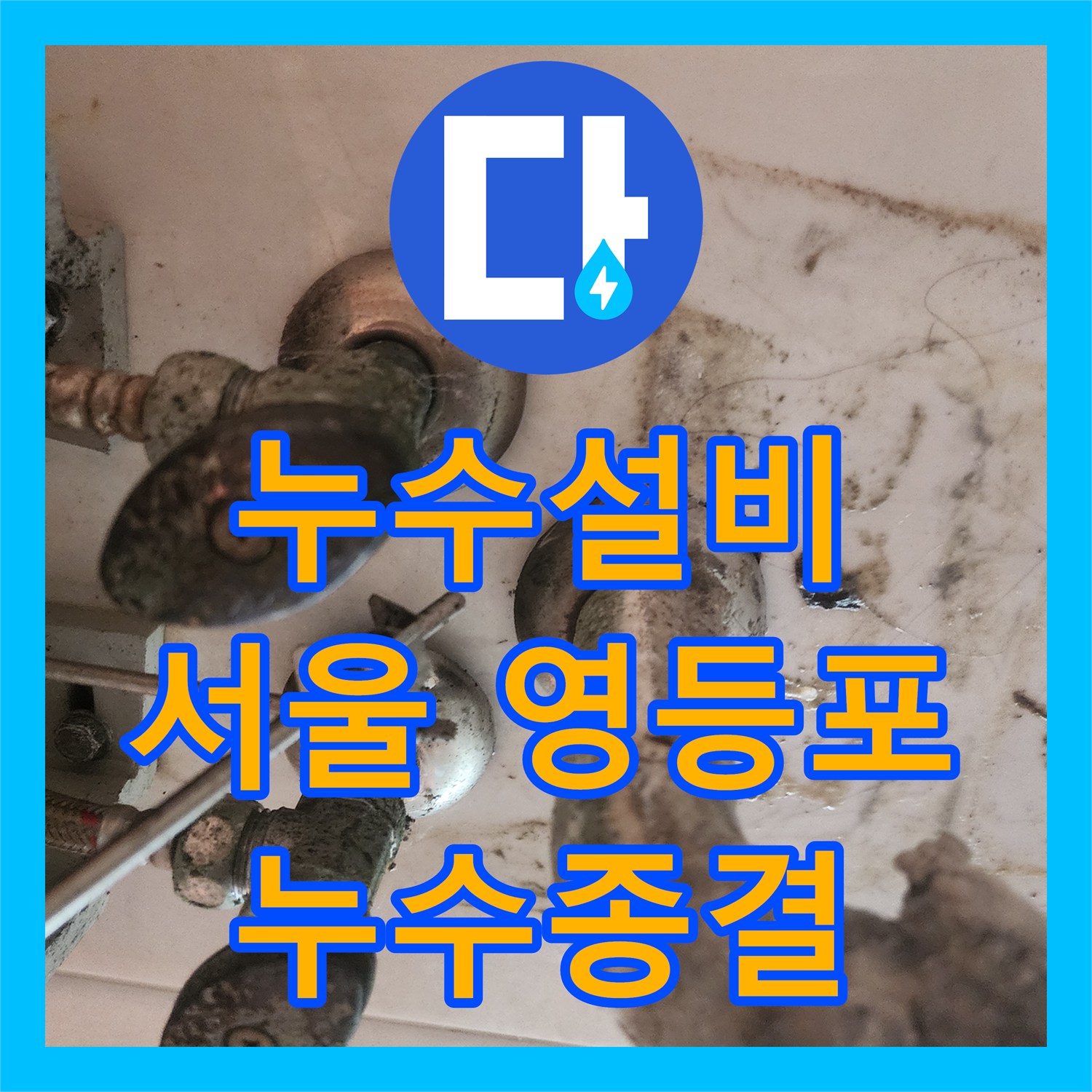 누수설비, 배수구 구멍을 통한 변기 쪽 수도관 누수 현상 정확하게 진단하고 해결한 사례 - 서울 영등포구 대림동