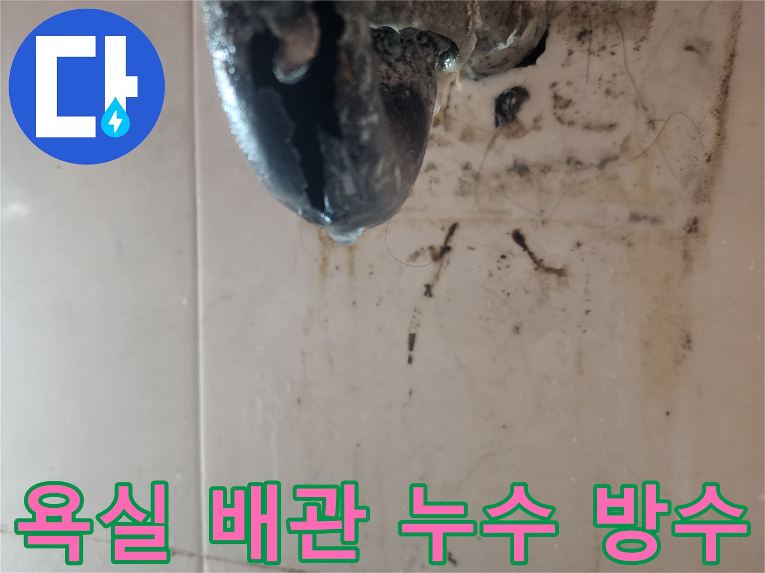 욕실-배관에서-발생한-누수로-인해-생긴-곰팡이와-오염을-보여주는-현장-사진입니다