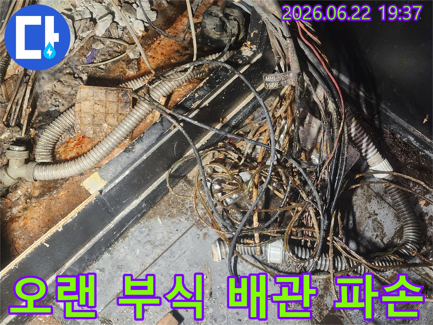 누수-엔지니어가-오랜-시간-물에-노출되어-심하게-부식된-배관과-주변-환경을-정밀하게-조사하며-파손-여부를-확인하고-있습니다