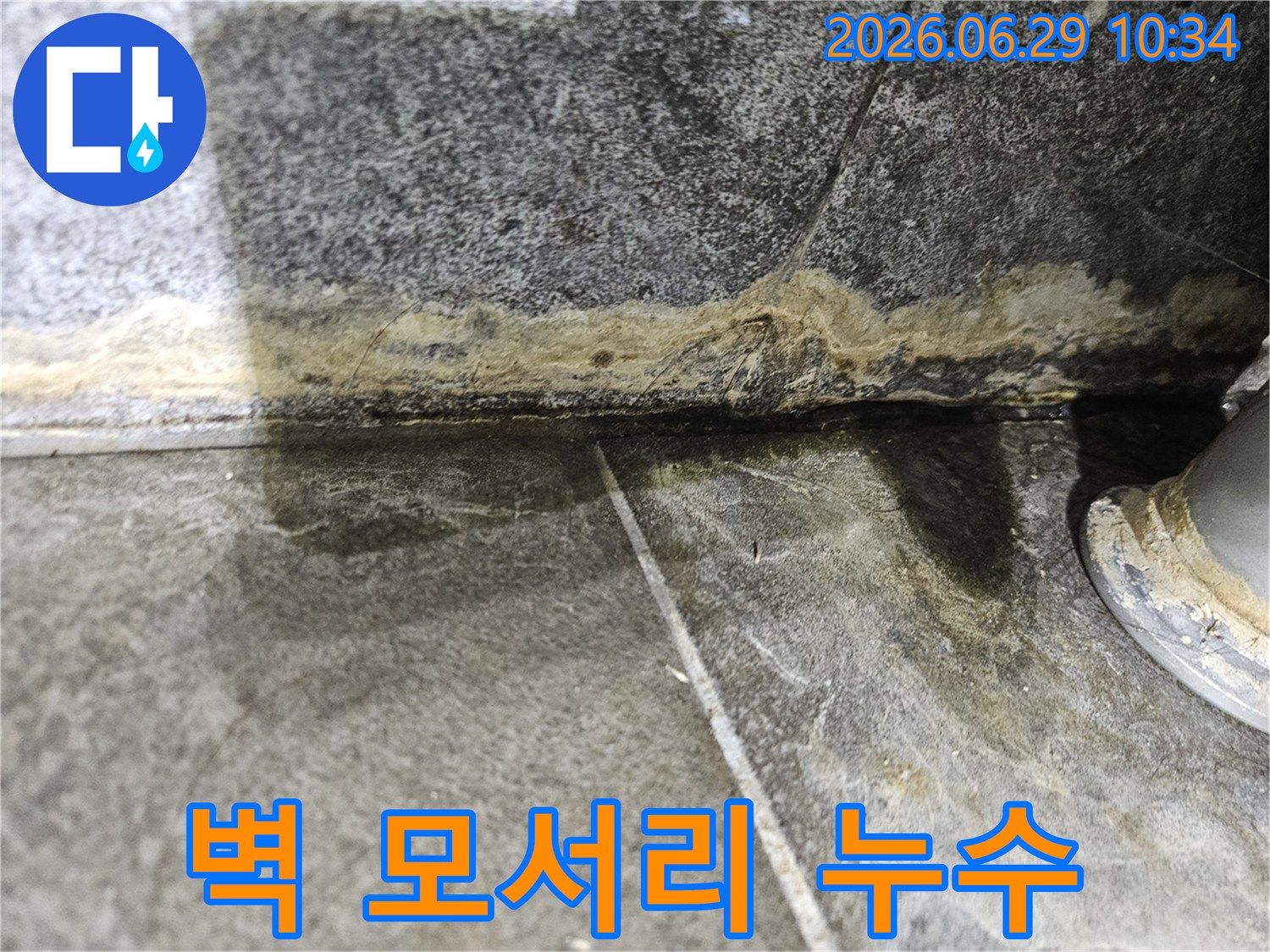 누수-전문가가-진단한-오래된-누수-자국과-곰팡이-발생-구역