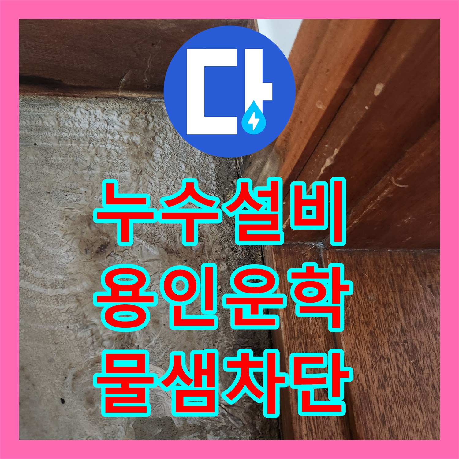 누수설비 화장실 배수구 주변 방수 결함으로 인한 벽면 물샘 보수 용인시 처인구 운학동