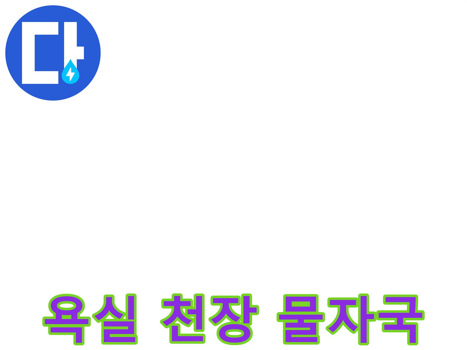 누수로 인해 얼룩이 발생한 화장실 천장 내부 모습