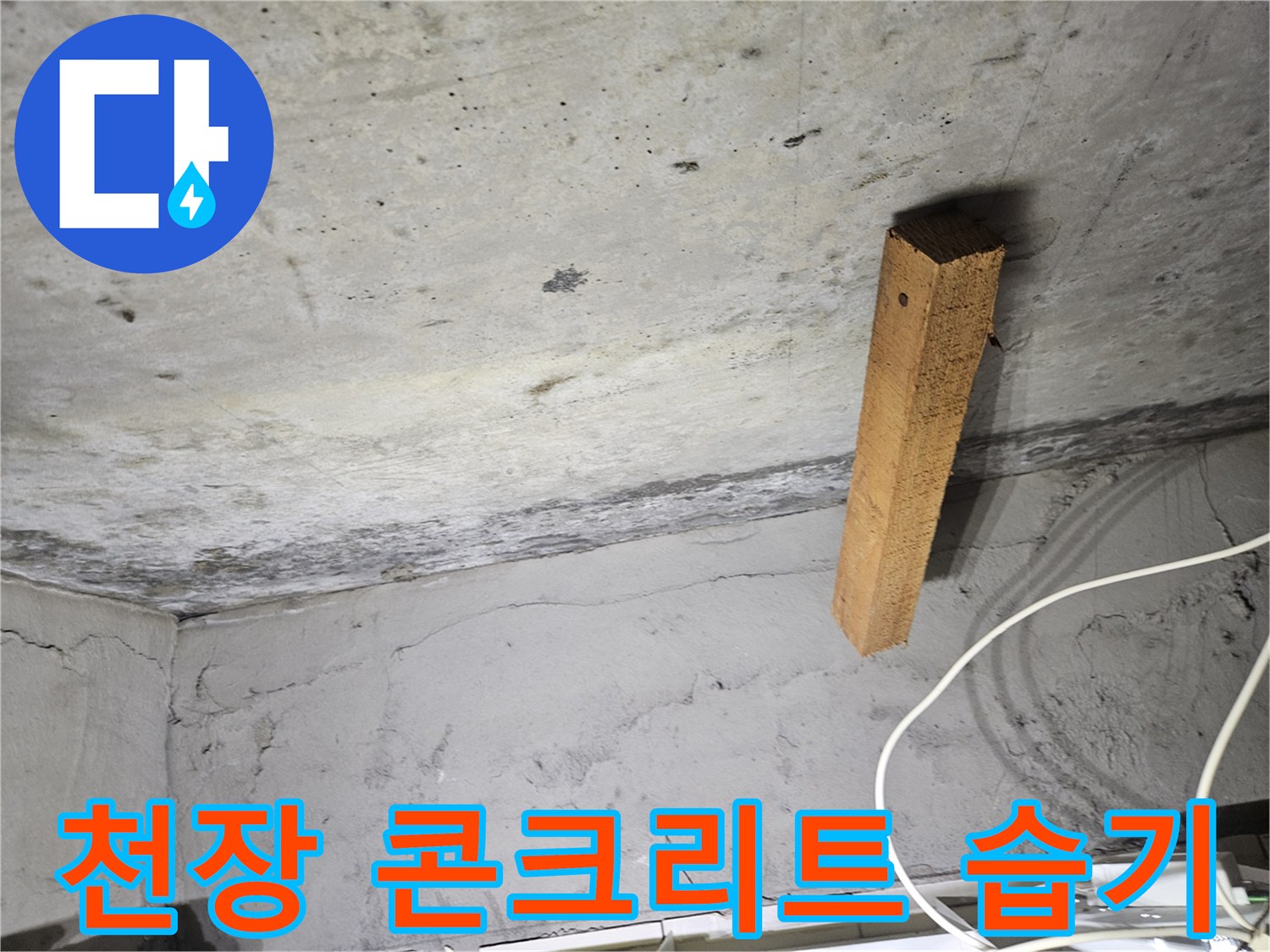 콘크리트-천장-면의-습기와-얼룩 상태