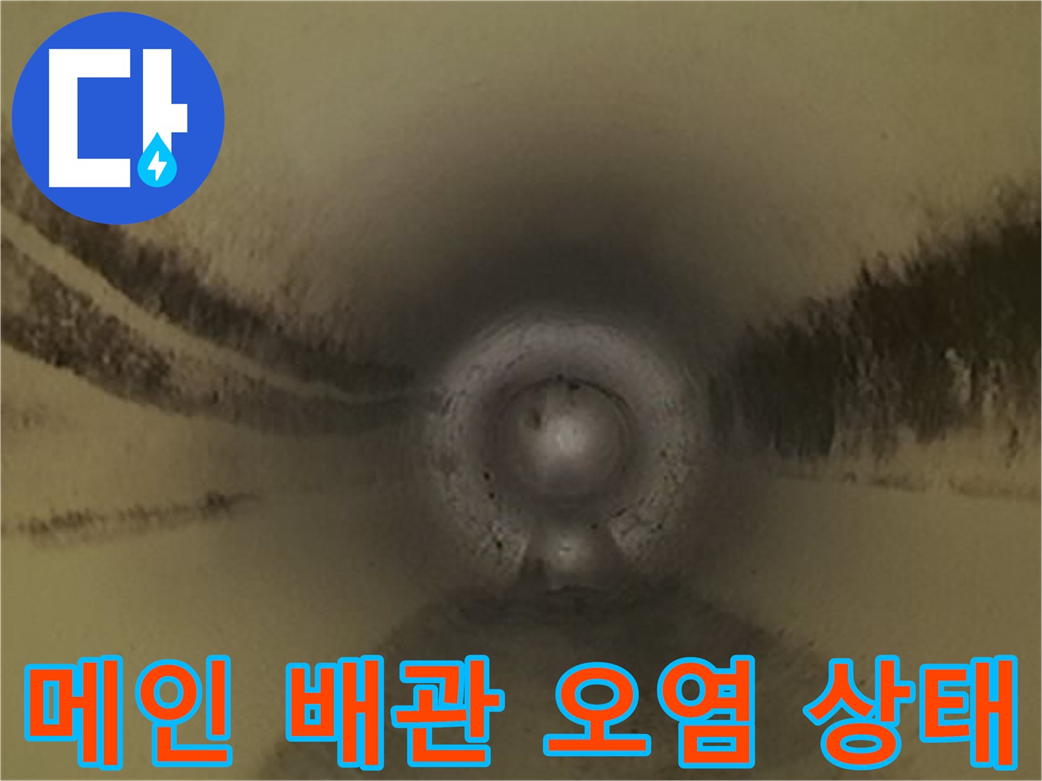내시경으로 본-좁아진 배수 관로 내부