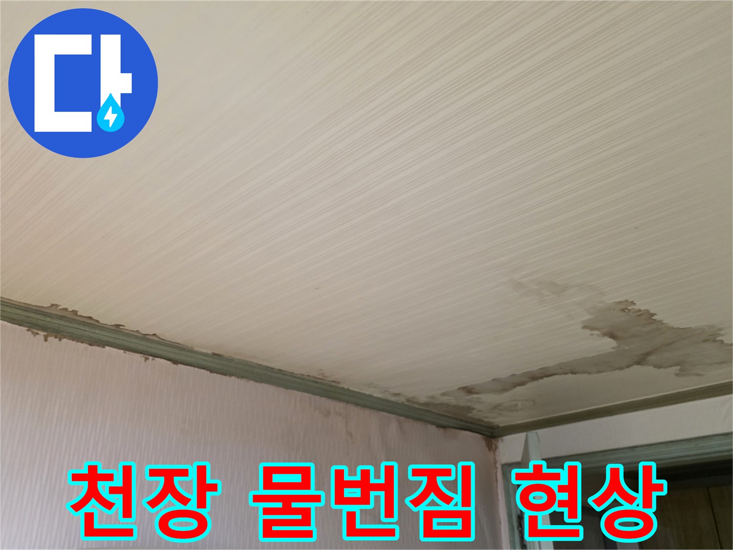물샘으로 인해 변색된-성북구 정릉동 천장