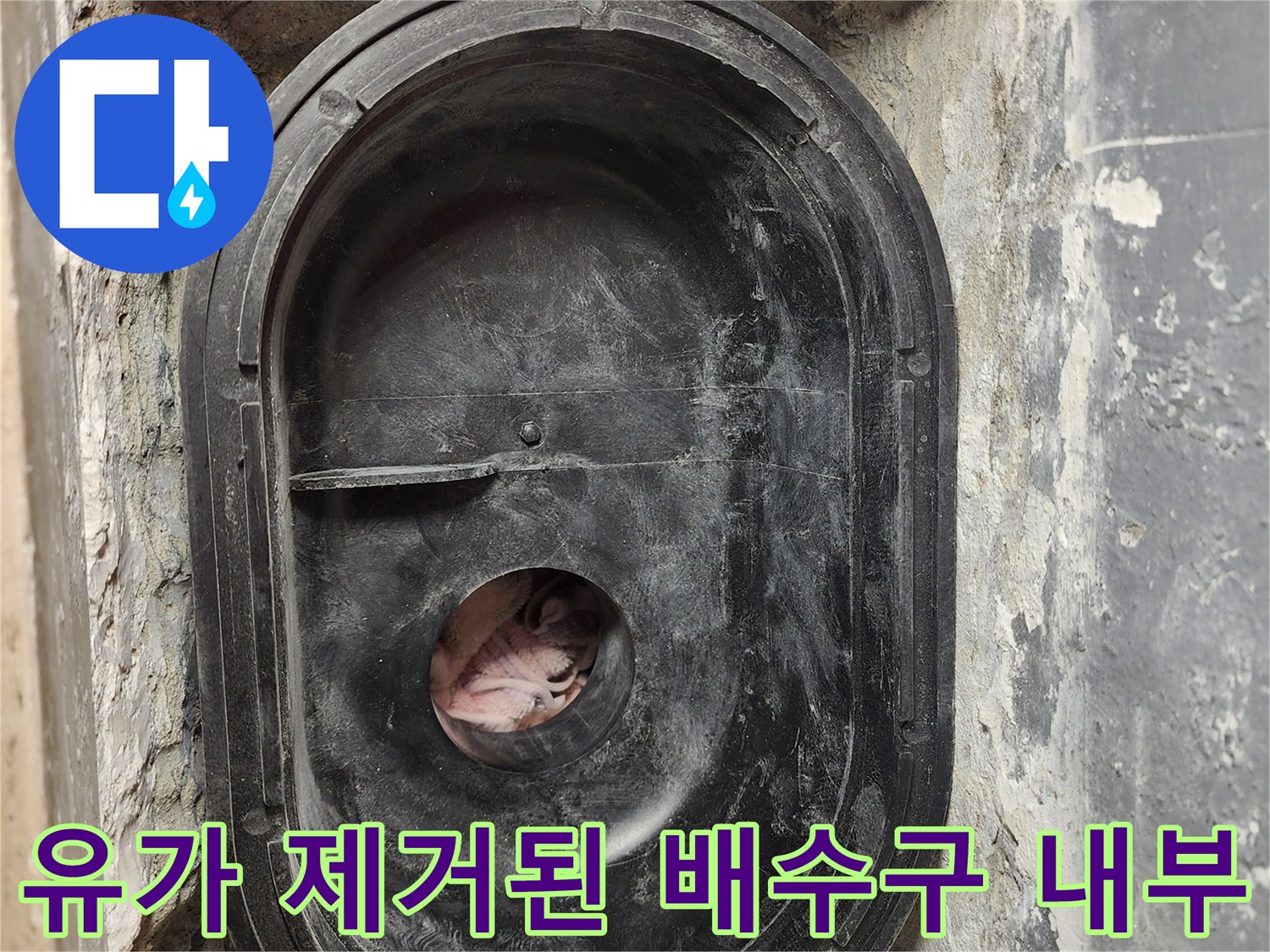배수구-트랩-및-주변-배관-노출
