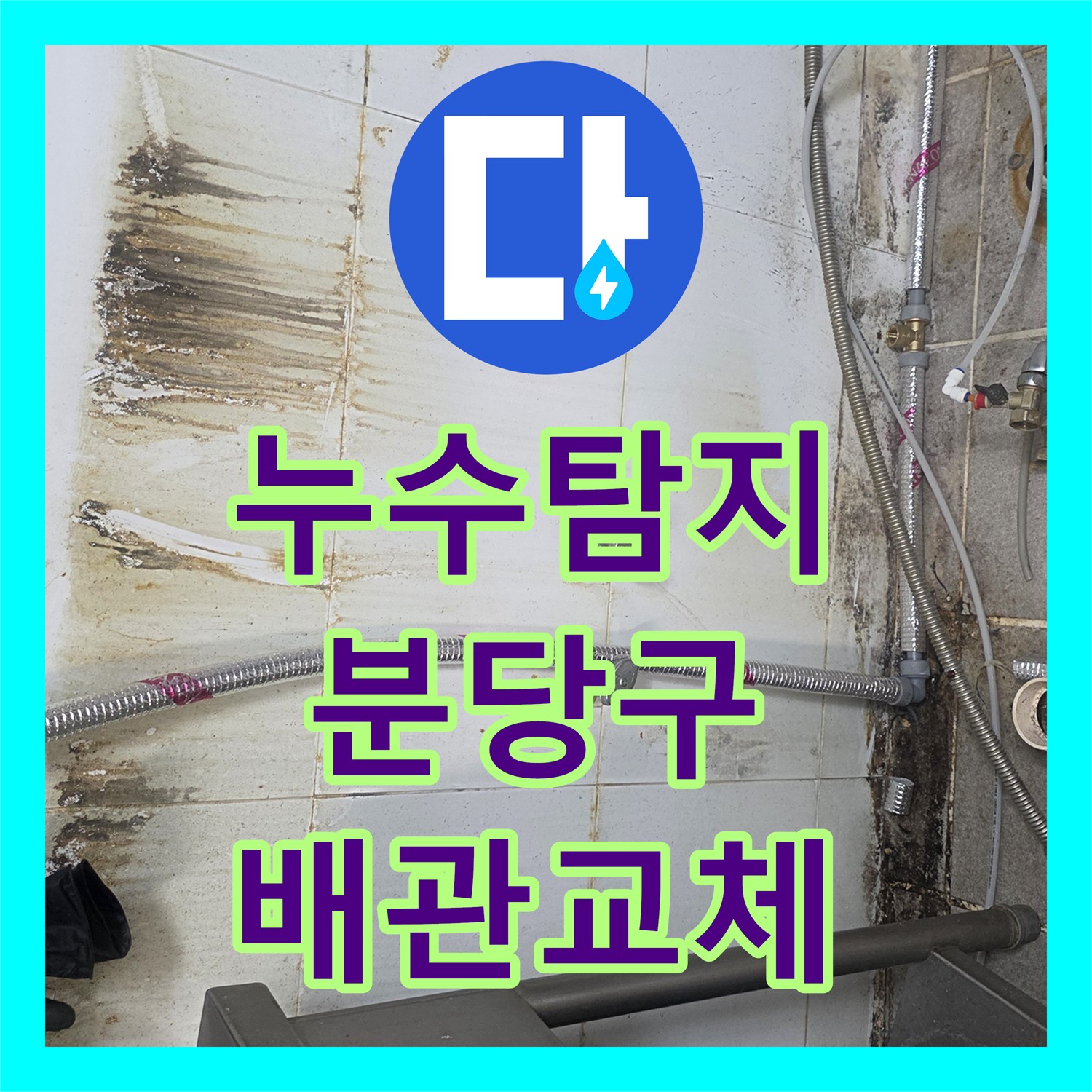 누수탐지 상업용 주방 배관의 기밀 시험과 교체 작업으로 물샘을 잡은 경기 성남시 분당구