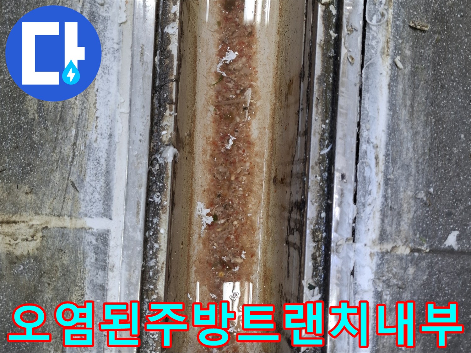 중랑구-식당-주방-배수구-트랜치-내부-오염-상태
