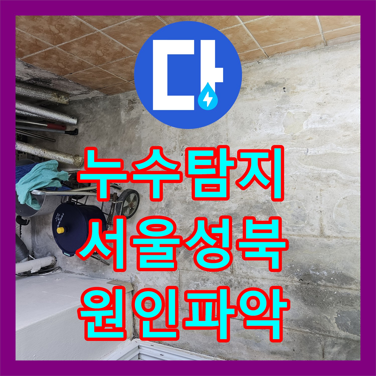 누수탐지 세탁실 천장 물샘 원인을 정밀하게 분석해 해결한 서울 성북구 돈암동 사례