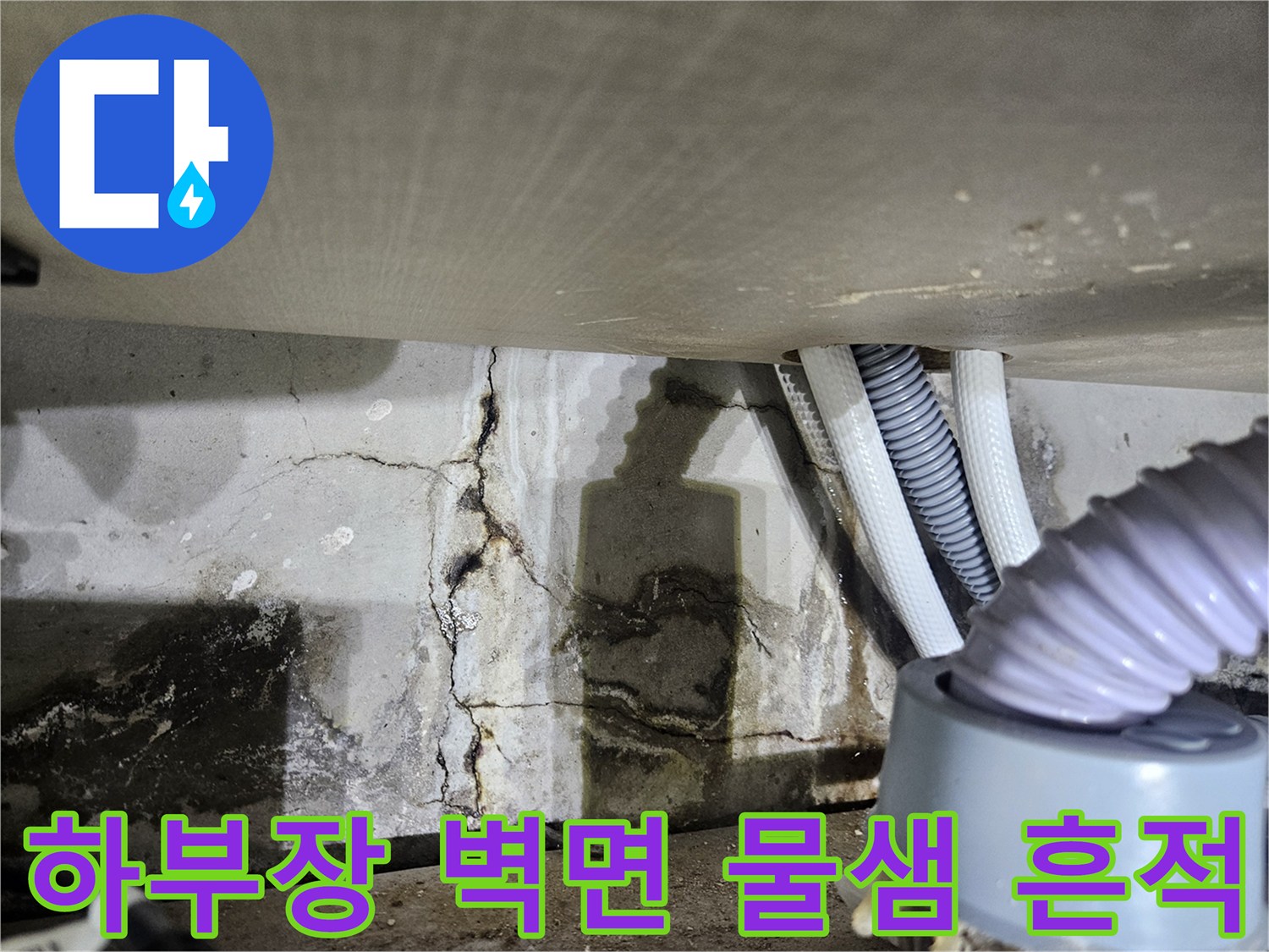 싱크대-하단-벽면의-물고임_및_균열_상태