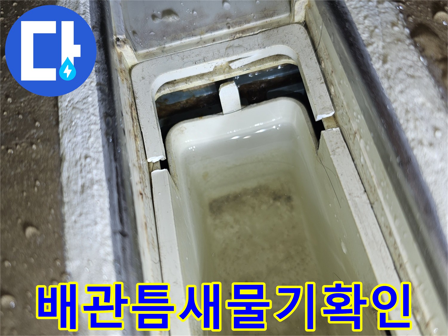 천장-내부-배관-주변에-고여있는-물기와-습기