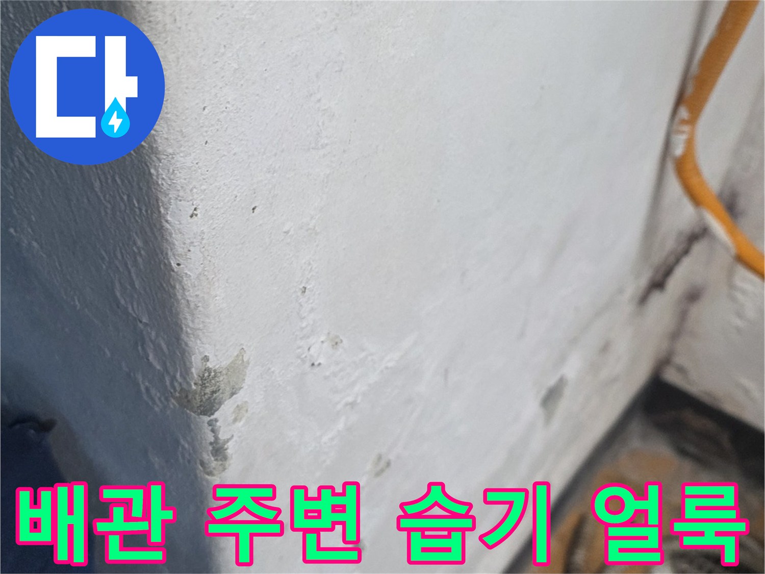 배관-주변의-젖은-마감재-상태